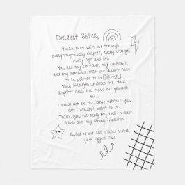 Cobertor De Velo Carta à Irmã