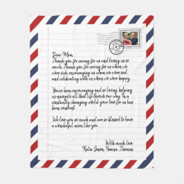 Cobertor De Velo Carta de Amor Personalizada Correio Fotográfico Ma