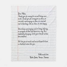 Cobertor De Velo Carta de Natal Personalizada Manuscrita