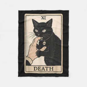 Cobertor De Velo Carta de Tarot da Morte Gato Preto Halloween Bruxa