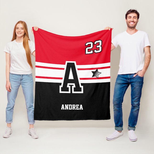 Cobertor De Velo Carta Esportiva Vermelha e Preta (In Situ)