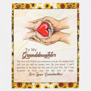 Cobertor De Velo Carta Personalizada À Minha neta,