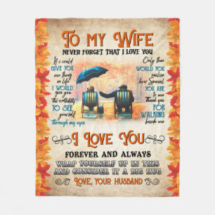 Cobertor De Velo Carta Personalizada Ao Meu Amor De Marido B