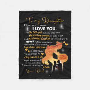 Cobertor De Velo Carta Personalizada Ao Meu Amor Filha Do Pai B