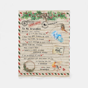 Cobertor De Velo Carta Personalizada Ao Meu Avô