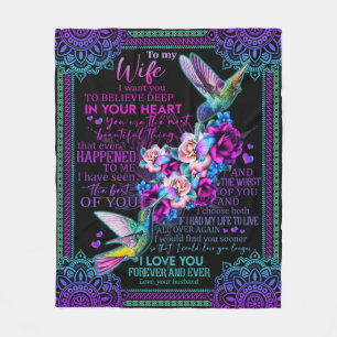 Cobertor De Velo Carta Personalizada Para Minha Esposa