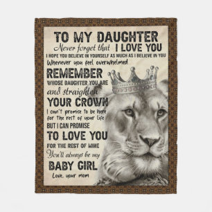 Cobertor De Velo Carta Personalizada Para Minha Filha