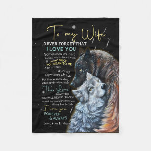 Cobertor De Velo Carta Personalizada Para Minha Mulher