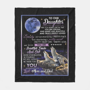 Cobertor De Velo Carta Personalizada Para Nossa Filha