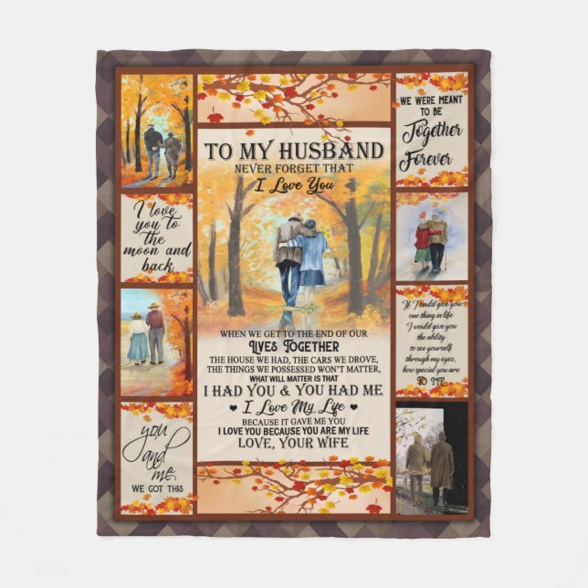 Cobertor De Velo Carta Personalizada Para O Meu Marido (Frente)