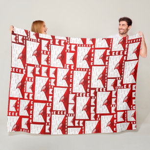 Cobertor De Velo carta, vermelho, branco, coração, presente, amor