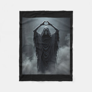 Cobertor De Velo Cartaz de terror de rosto assustador mãos coração