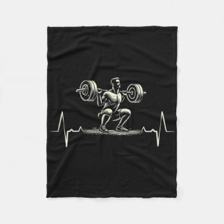 Cobertor De Velo Cartaz Ecg Bodybuilder Peso Elevador