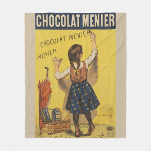 Cobertor De Velo Cartaz Francês Vintage Chocolat Menier Arte Bouiss