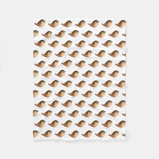 Cobertor De Velo Cartografia de Pássaro Sparrow (Frente)