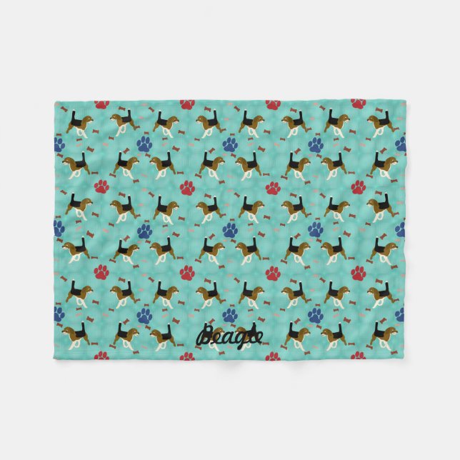 Cobertor De Velo Cartoon Beagle (Frente (Horizontal))