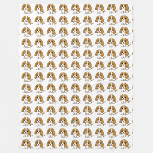 Cobertor De Velo cartoon cavalier king charles spaniel blenheim