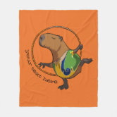 Cobertor De Bebe Óptica desenho animado de capybara ukulele