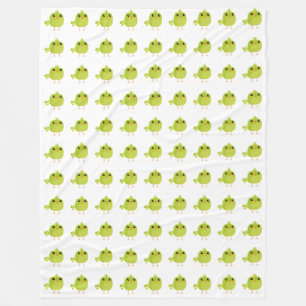 Cobertor De Velo Cartoon de Pássaro Verde