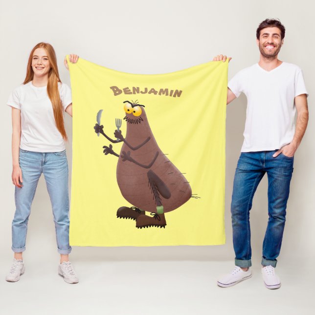 Cobertor De Velo Cartoon feio e faminto (In Situ)