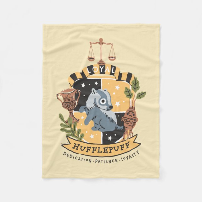 Cobertor De Velo Cartoon Loyal Hufflepuff (Frente)