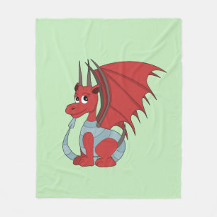 Cobertor De Velo Cartoon Red Dragon