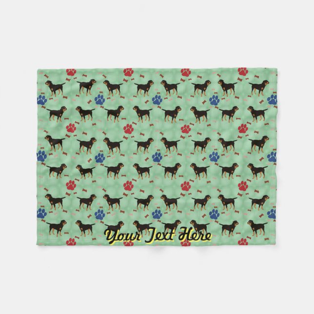 Cobertor De Velo Cartoon Rottweiler