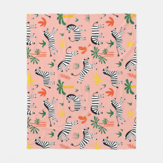Cobertor De Velo Cartoon Zebras Funny Patterno Sem Olho