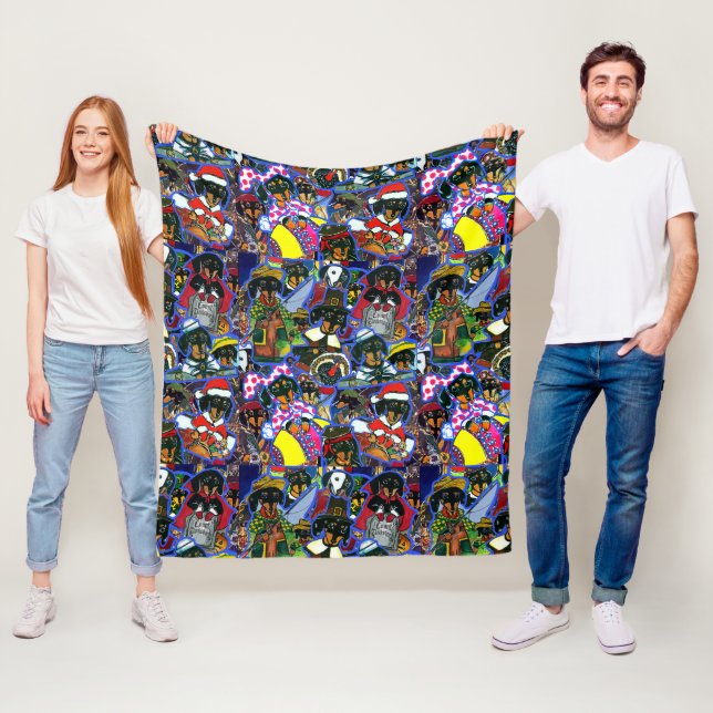 Cobertor De Velo Cartoons de Dachshund (In Situ)