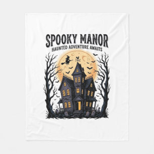 Cobertor De Velo Casa Assombrada Halloween Gravura Vintage Assustad