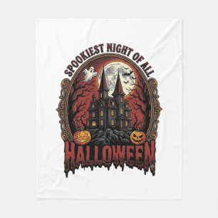 Cobertor De Velo Casa Assombrada Halloween Gravura Vintage Assustad