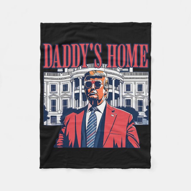 Cobertor De Velo Casa Branca de Daddys Trump 2024 (Frente)