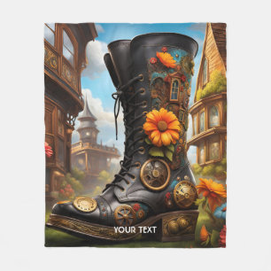 Cobertor De Velo Casa de Boot Fantasy Vivid Steampunk. Perfeito A