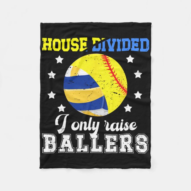 Cobertor De Velo Casa Dividida Eu Só Levanto Llers Softll Volleyll  (Frente)