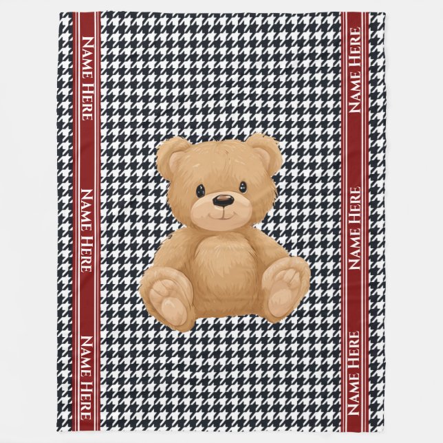Cobertor De Velo Casa do Urso Houndstooth (Frente)