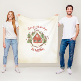 Cobertor De Velo Casa para Todos os Dias | Casa de Natal Vermelha