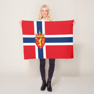 Cobertor De Velo casaco de armas da Noruega sob pavilhão da Norueg