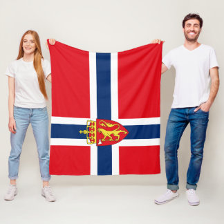 Cobertor De Velo Casaco de armas da Noruega sob pavilhão da Noruega