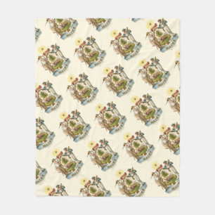 Cobertor De Velo Casaco de armas do estado do Maine (vintage 1870s)