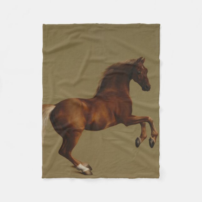Cobertor De Velo Casaco de assobio do cavalo (por George Stubbs) (Frente)