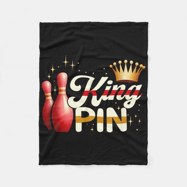 Cobertor De Velo Casais Bowler League Boliche King Pin Vestindo Cro (Frente)