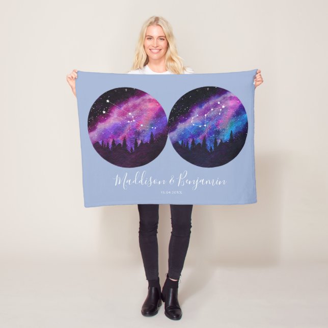 Cobertor De Velo Casais Personalizados Zodiac Oferece Qualquer Horo (In Situ)