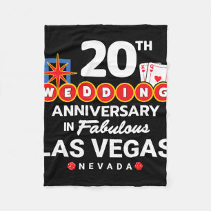 Cobertor De Velo Casal 20 de Aniversário de 20 de de Vegas Anni