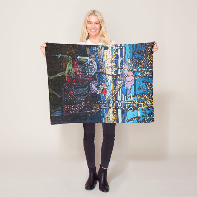 Cobertor De Velo Casal Andando um Cavalo Branco, Wassily Kandinsky (In Situ)