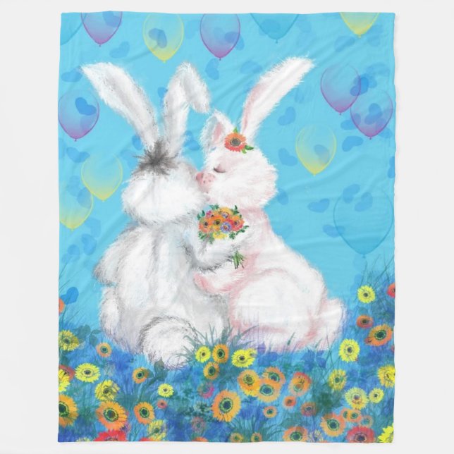 Cobertor De Velo Casal Bunny Fleece Blanket (Frente)