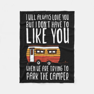 Cobertor De Velo Casal de acampamento de Trailer Feliz