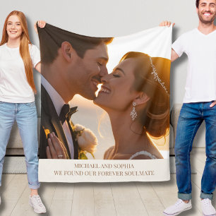 Cobertor De Velo Casal de casamento Fleece Blanket Ideia de present