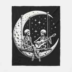 Cobertor De Velo Casal de Esqueletos Gaita Lunar