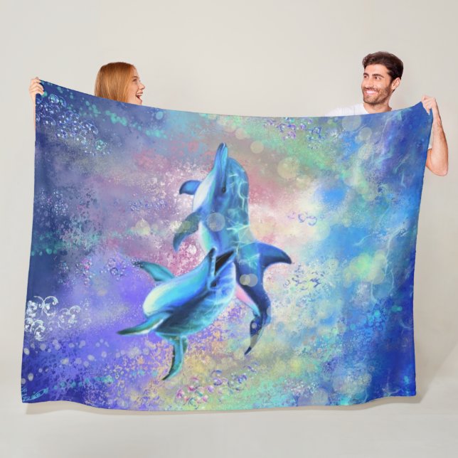 Cobertor De Velo Casal Dolphin Fleece Blanket (In Situ)