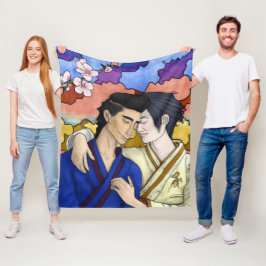 Cobertor De Velo Casal gay no estilo da arte ukiyo-e japonesa